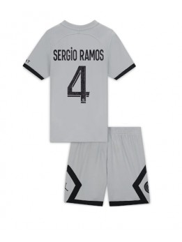 Paris Saint-Germain Sergio Ramos #4 Auswärts Trikotsatz für Kinder 2022-23 Kurzarm (+ Kurze Hosen)